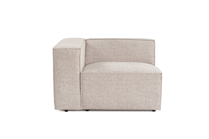 Atelier Del Sofa Sofá 1 Plaza L1, Lino, Color Mocha, Comodidad y Estilo